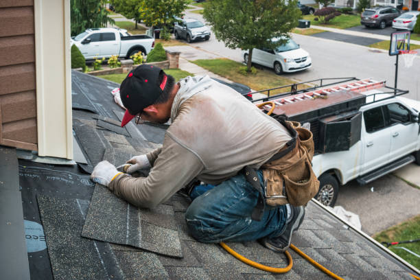 Professional Roofing technician working in Newport, NJ